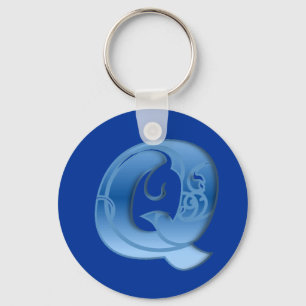Letter Q Key Ring