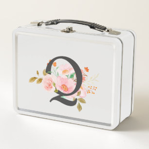Letter Q Metal Lunch Box