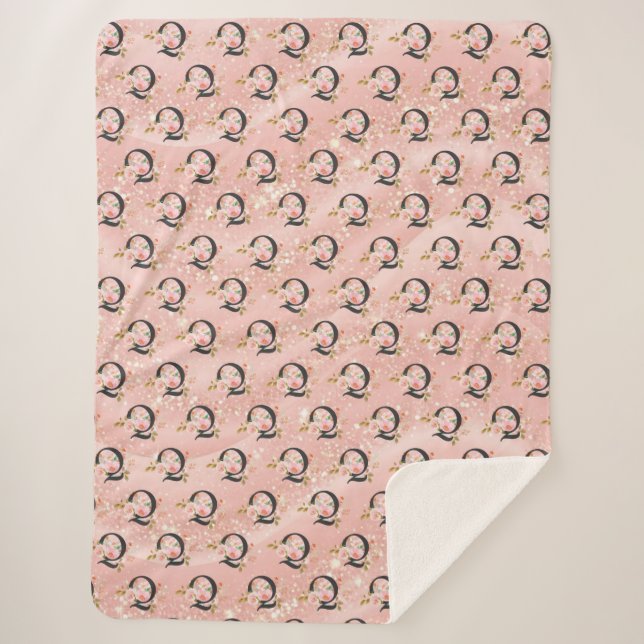 Letter Q Sherpa Blanket (Front)