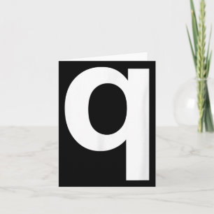 Letter Q Shirt Lower Case Alphabet Card