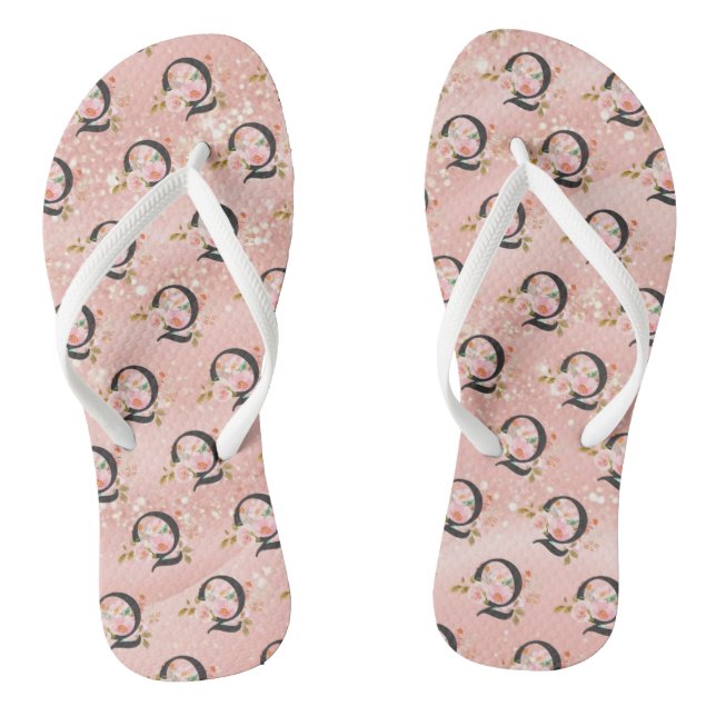 Letter Q Thongs (Footbed)
