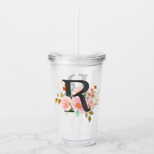 Letter R Acrylic Tumbler