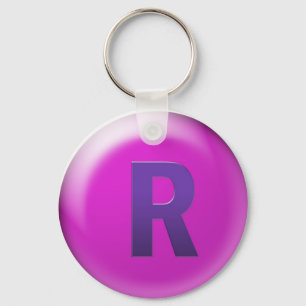 Letter R Key Ring