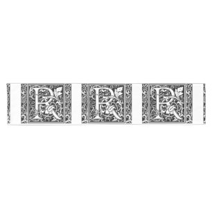 Letter R Mediaeval Monogram Art Nouveau Short Table Runner