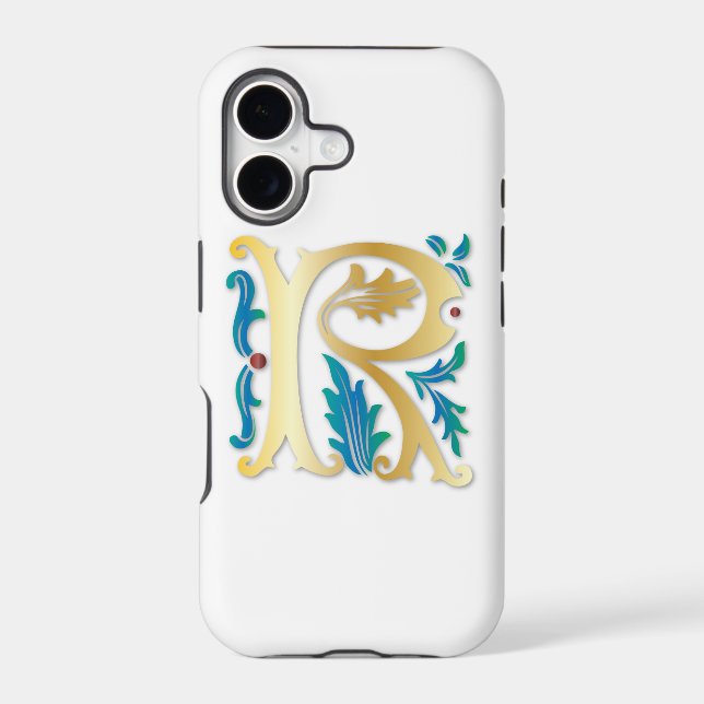 Letter R Monogram Fleur de lis (Back)