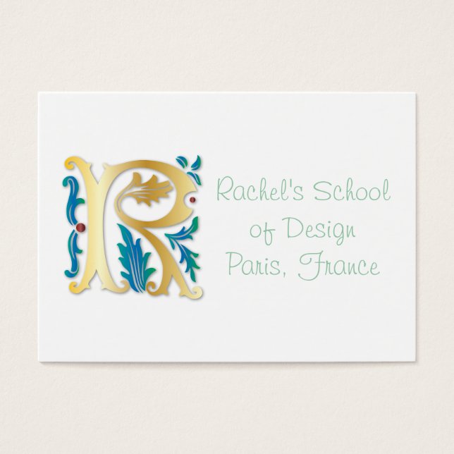 Letter R Monogram Fleur de lis (Front)