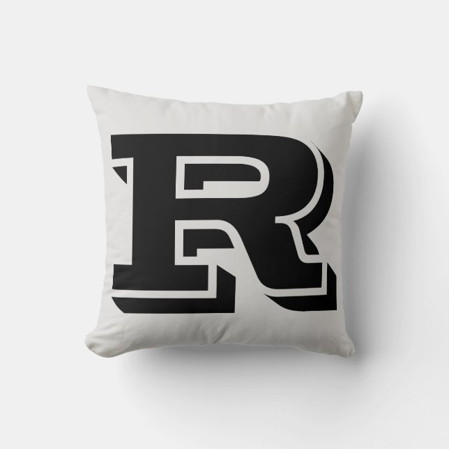 LETTER R MONOGRAM PILLOW (Front)