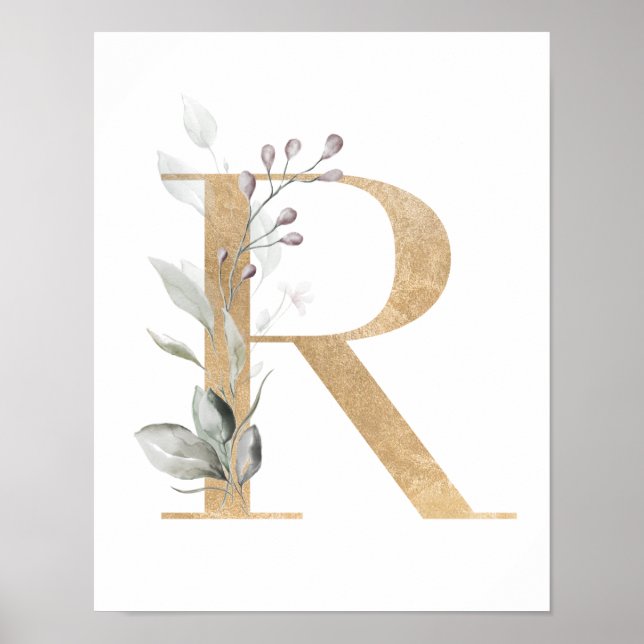 Letter R Monogram Poster (Front)