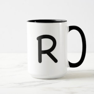 Letter R outer glow Mug