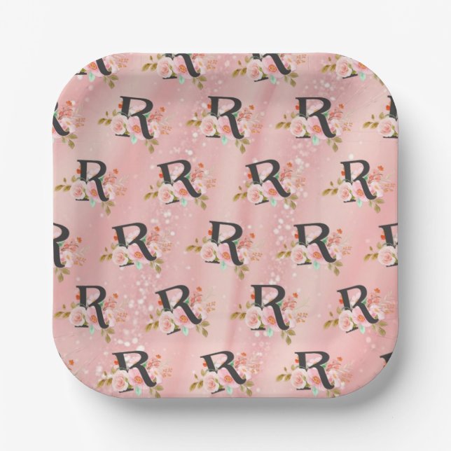 Letter R Paper Plate (Front)