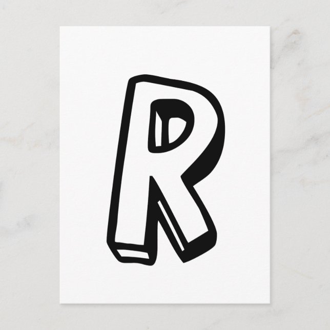 Letter R Postcard (Front)