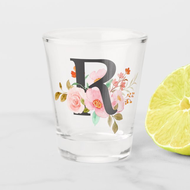 Letter R Shot Glass (Front)