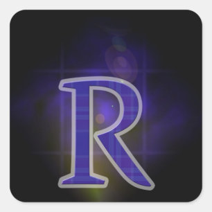 Letter R Square Sticker