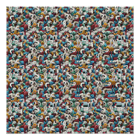 LETTER R STEREOGRAM 20"x20", Semi-Gloss, No Frame