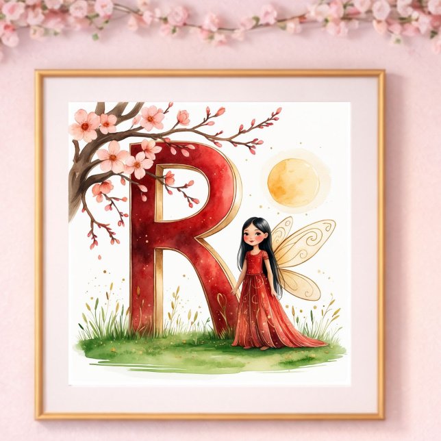 Letter R Sunrise Fairy Poster Golden Sun Alphabet  (Creator Uploaded)