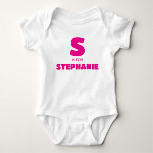 Letter S Baby Clothes, Baby Name One Piece Bodysuit