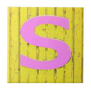 Letter s ceramic tile