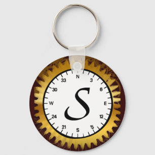 Letter S Clockwork Keychain