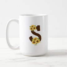 Letter S customisation design coffee mug