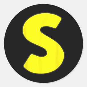 Letter S Funny Chipmunk Group Matching Halloween C Classic Round Sticker