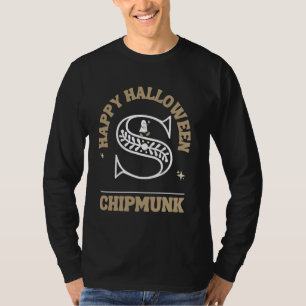 Letter S Funny Chipmunk Group Matching Halloween C T-Shirt