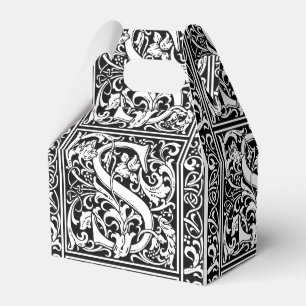 Letter S Mediaeval Monogram Art Nouveau Favour Box