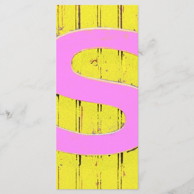 Letter s menu (Front)