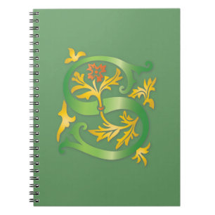 Letter S Monogram Fleur de lis Notebook
