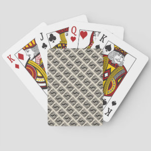 Letter S Monogram Vintage Celtic Knot Print Playing Cards