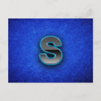 Letter S - neon blue edition Postcard