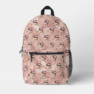 Letter S Printed Backpack
