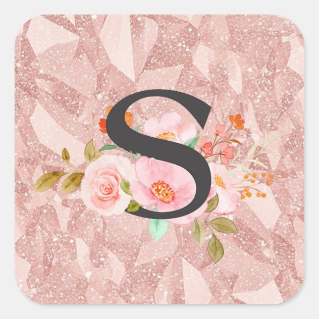 Letter S Square Sticker (Front)