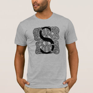 Letter S Vintage Celtic Knot Monogram T-Shirt