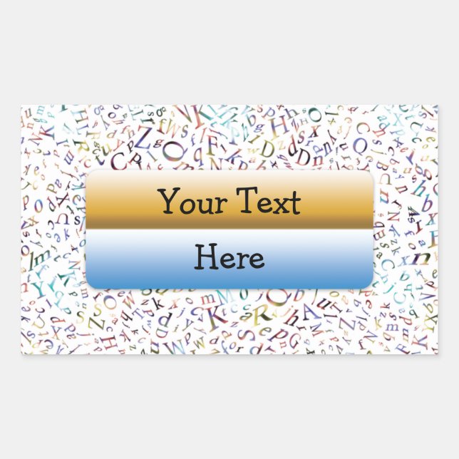 Letter Scramble Rectangular Sticker (Front)