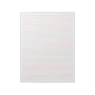 Letter Size 8.5" x 11" Coral Lines College Ruled Notepad