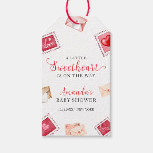 Letter Stamp Sweetheart Baby Shower Thank You Gift Tags