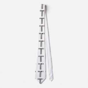 LETTER T BAR CODE First Initial Barcode Pattern Tie