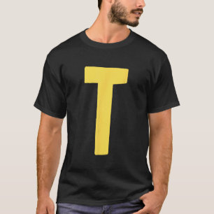 Letter T big and bold in yellow 1 T-Shirt