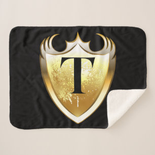 Letter T Capital Alphabet Sherpa Blanket