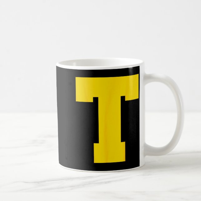 Letter T Christmas Thanksgiving Costume  Coffee Mug (Right)
