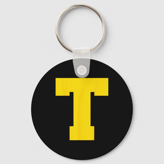 Letter T Christmas Thanksgiving Costume  Key Ring (Front)