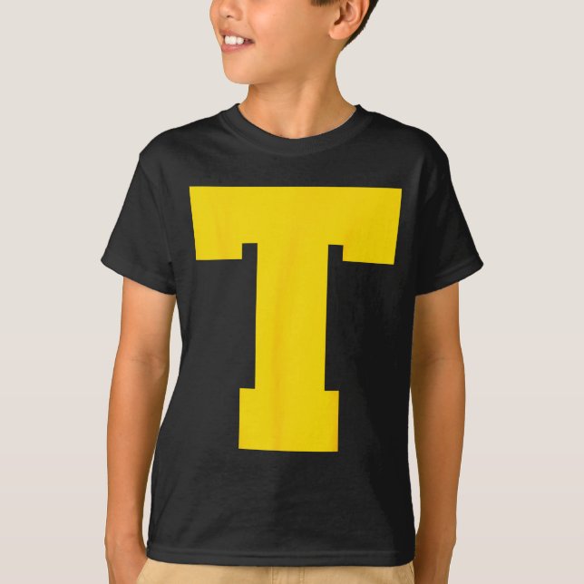 Letter T Christmas Thanksgiving Costume  T-Shirt (Front)