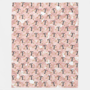 Letter T Fleece Blanket