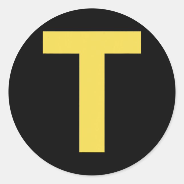 Letter T Fun Chipmunk Group Matching Halloween Cos Classic Round Sticker (Front)