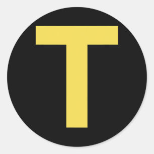 Letter T Fun Chipmunk Group Matching Halloween Cos Classic Round Sticker