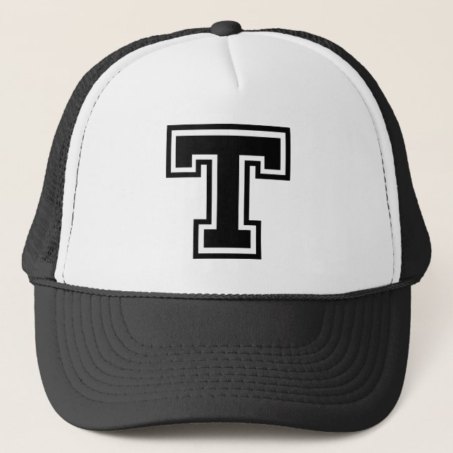 Letter "T" Initial Trucker Hat (Front)