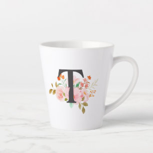 Letter T Latte Mug