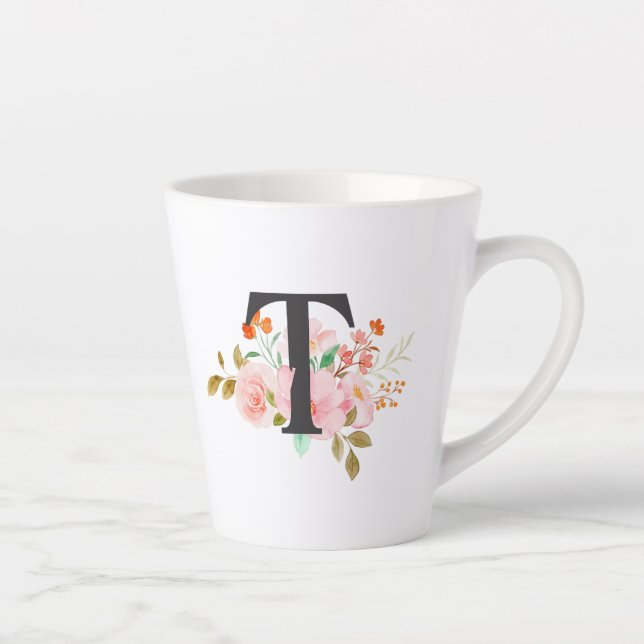 Letter T Latte Mug (Right)