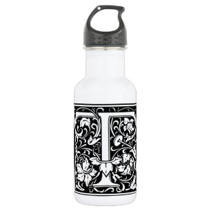 Letter T Mediaeval Monogram Art Nouveau 532 Ml Water Bottle