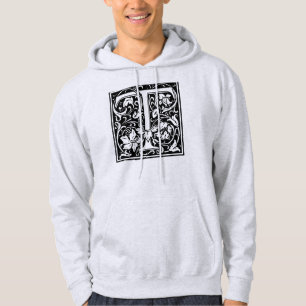 Letter T Mediaeval Monogram Art Nouveau Hoodie